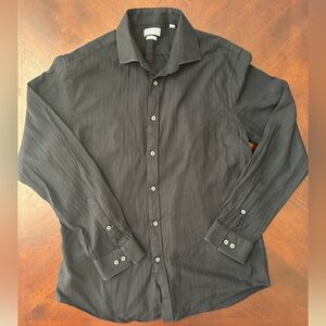 Michael Kors Black Casual Button Down Shirt size L 100% cotton